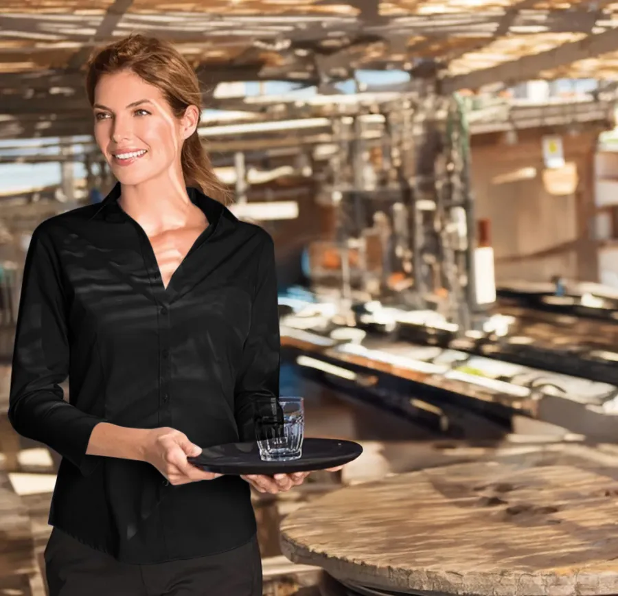 Dámska blúzka s dlhým rukávom, čierna Dámska blúzka s dlhým rukávom, čierna