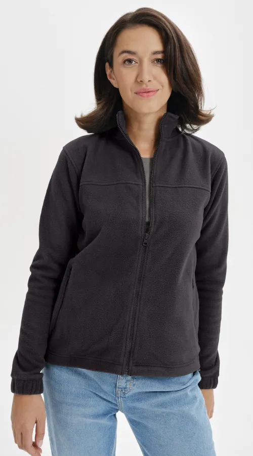 Dámska bunda fleecová, ebenovo šedá Dámska bunda fleecová, ebenovo šedá