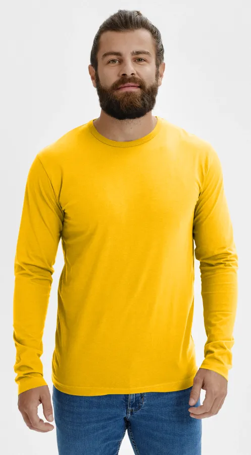 Pánske tričko s dlhým rukávom, žltá Pánske tričko s dlhým rukávom, žltá