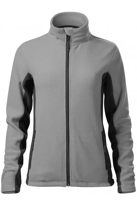 Dámska fleecová bunda kontrastná - svetlo sivá, XS