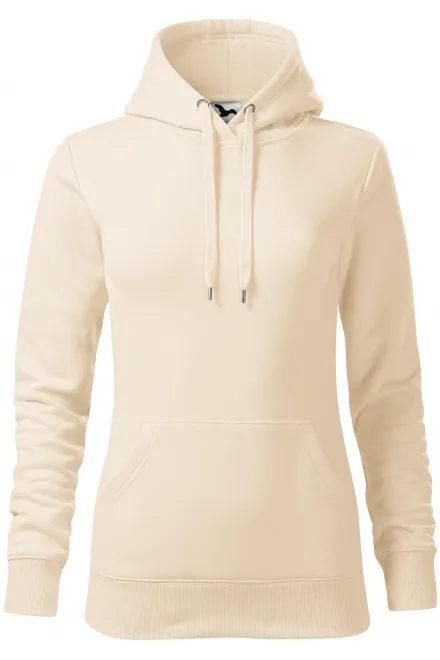 Dámska mikina bez zipsu s kapucňou - mandľová, M