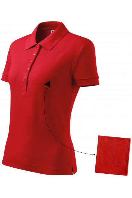 Dámska polokošeľa jednoduchá, červená, tričká bez potlače
