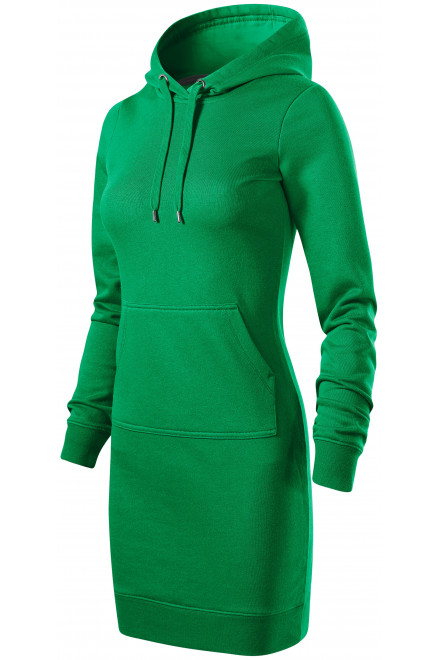 Dámske mikinové šaty, trávová zelená