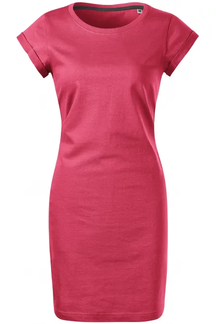 Predĺžené dámske tričko, letné šaty - purpurová, M