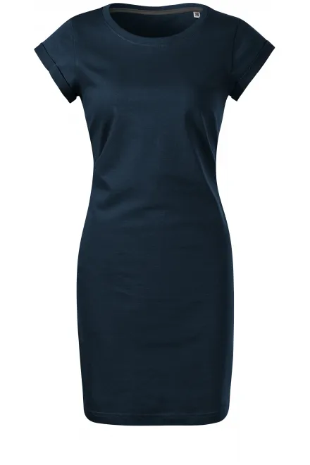 Predĺžené dámske tričko, letné šaty - tmavomodrá, M