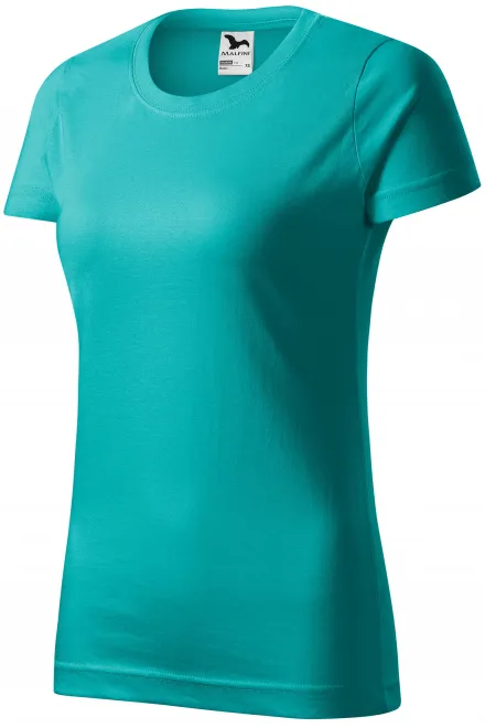 Dámske tričko jednoduché, smaragdovozelená
