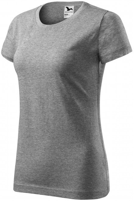 Dámske tričko jednoduché, tmavosivý melír, dámske tričká