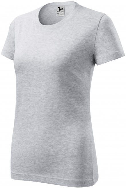 Dámske tričko klasické, svetlosivý melír, krátke tričká