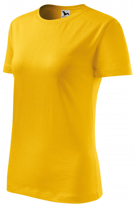 Dámske tričko klasické, žltá, krátke tričká