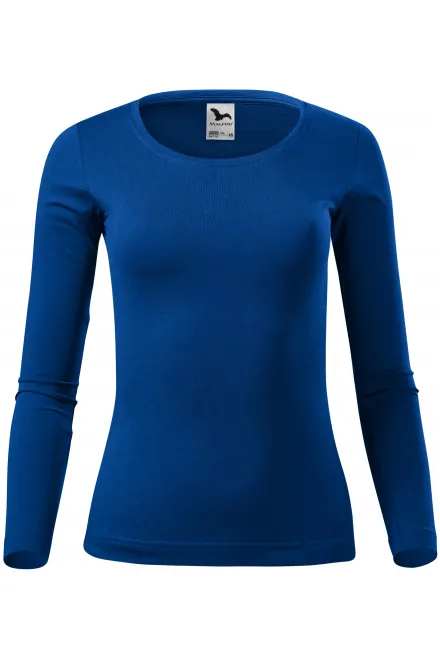 Dámske tričko s dlhými rukávmi - kráľovská modrá, M