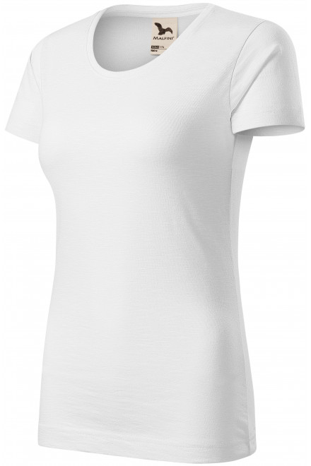 Dámske tričko, štruktúrovaná organická bavlna, biela, tričká bez potlače