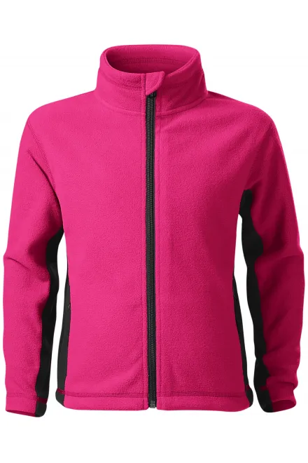 Detská fleecová bunda kontrastná - purpurová, 122cm / 6rokov