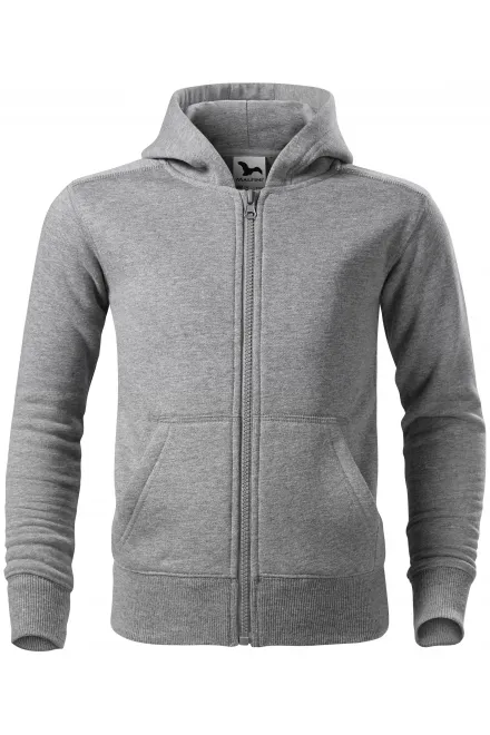 Detská mikina s kapucňou - tmavosivý melír, 158cm / 12rokov