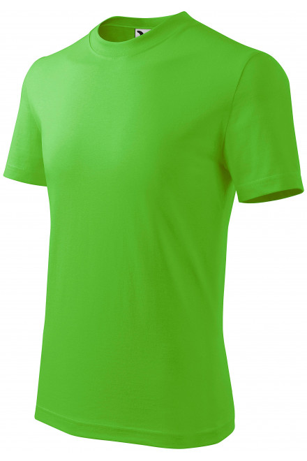 Detské tričko jednoduché, jablkovo zelená
