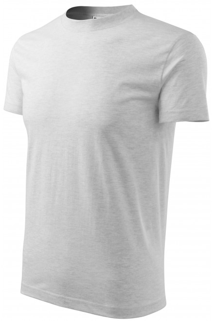 Detské tričko jednoduché, svetlosivý melír, tričká bez potlače