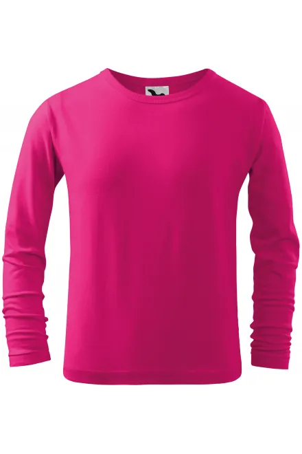 Detské tričko s dlhým rukávom - malinová, 158cm / 12rokov