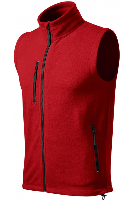Fleecová vesta kontrastná, červená, červené mikiny