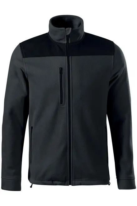 Hrejivá unisex fleecová bunda - ebenovo šedá, S