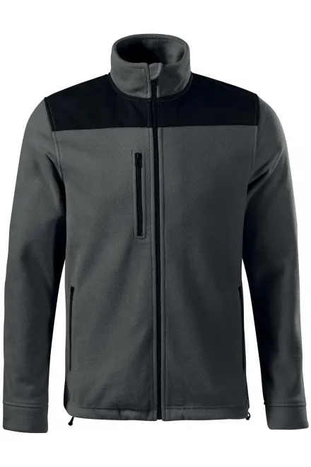 Hrejivá unisex fleecová bunda - oceľovo sivá, S