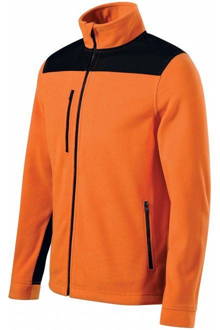 Hrejivá unisex fleecová bunda, oranžová, mikiny na zips
