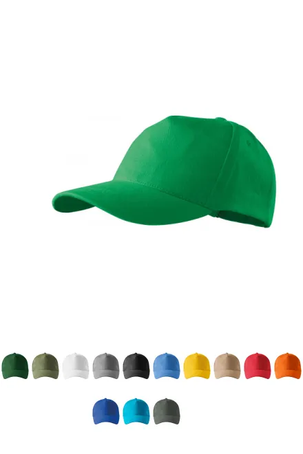 5-panelová šiltovka, trávová zelená