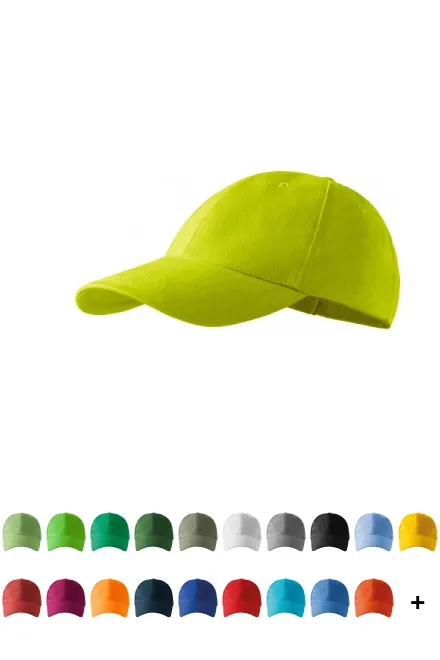 6-panelová šiltovka, limetková