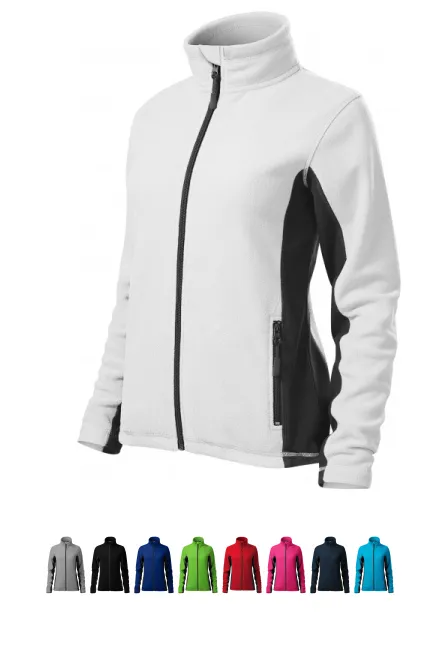 Dámska fleecová bunda kontrastná, biela