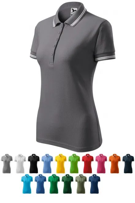 Dámska polokošeľa kontrastná, oceľovo sivá