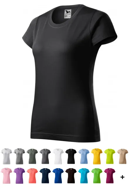 Dámske tričko jednoduché, ebenovo šedá