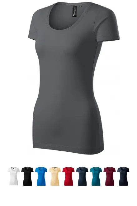 Dámske tričko s ozdobným prešitím, svetlo šedá