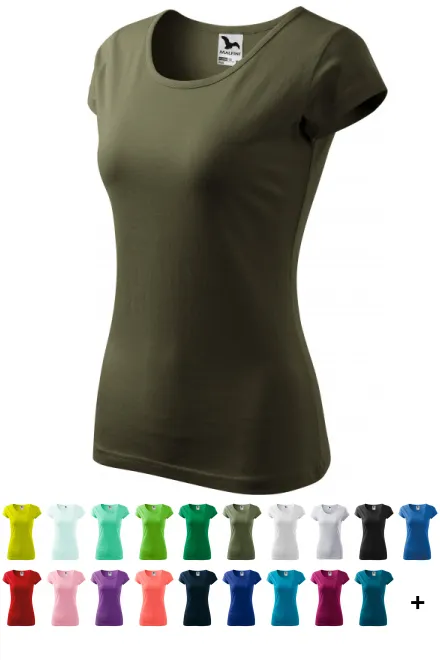 Dámske tričko s veľmi krátkym rukávom, military