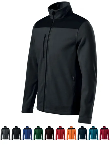 Hrejivá unisex fleecová bunda, ebenovo šedá
