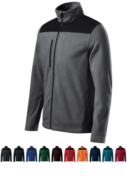 Hrejivá unisex fleecová bunda, oceľovo sivá