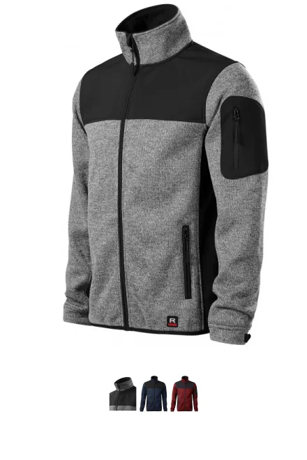 Pánska bunda voľnočasová, svetlá knit gray