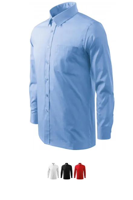 Pánska košeľa s dlhým rukávom, nebeská modrá
