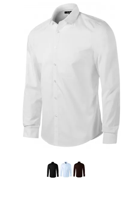 Pánska košeľa s dlhým rukávom slim fit, biela