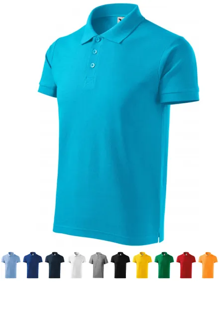 Pánska polokošeľa hrubšia, tyrkysová