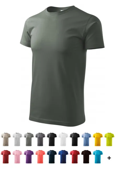 Pánske tričko jednoduché, tmavá bridlica