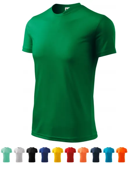 Tričko s asymetrickým priekrčníkom, trávová zelená