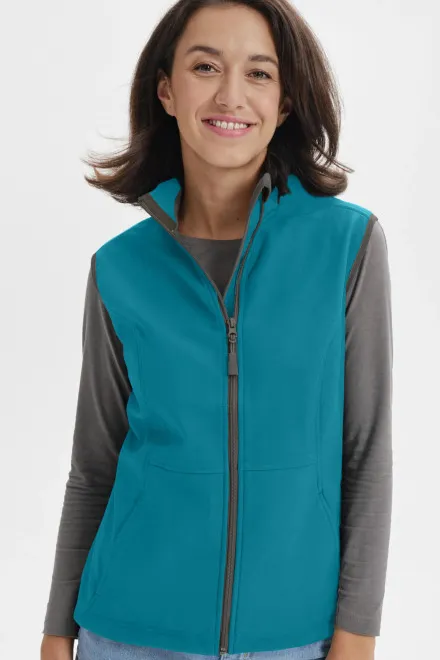 Dámska vesta zúžená, tmavý tyrkys