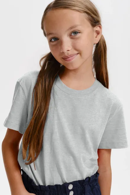 Detské tričko ľahšie, svetlosivý melír