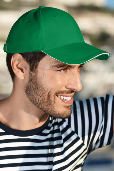 Kontrastná šiltovka, trávová zelená