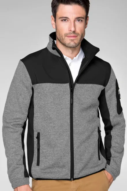 Pánska bunda voľnočasová, svetlá knit gray