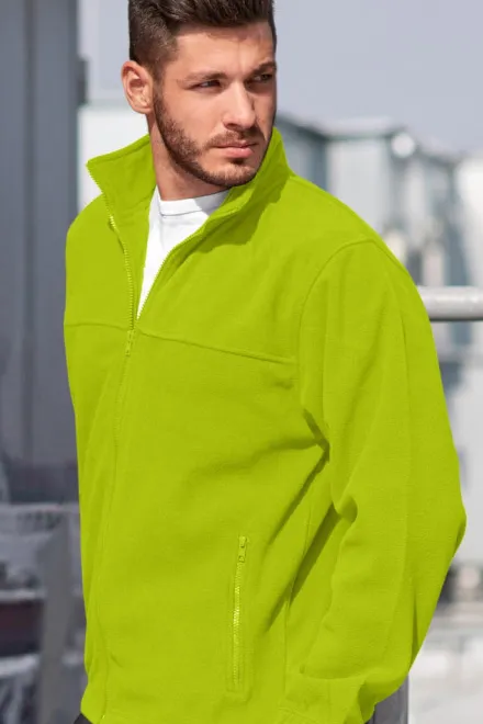 Pánska fleecová bunda, limetková