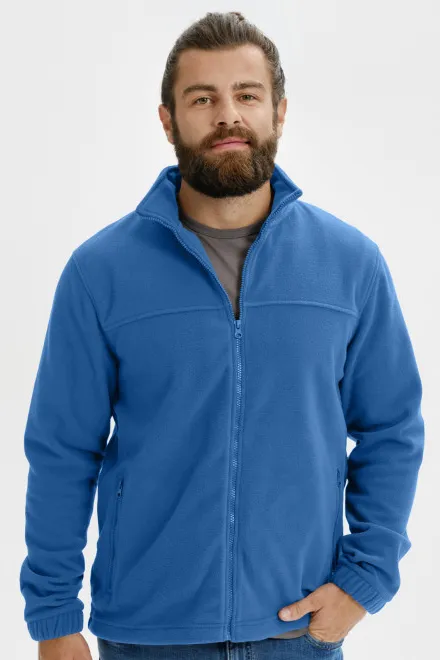 Pánska fleecová bunda, svetlomodrá