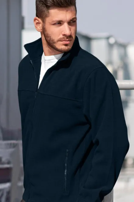 Pánska fleecová bunda, tmavomodrá