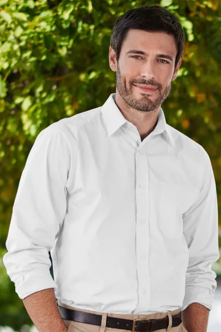 Pánska košeľa s dlhým rukávom, biela