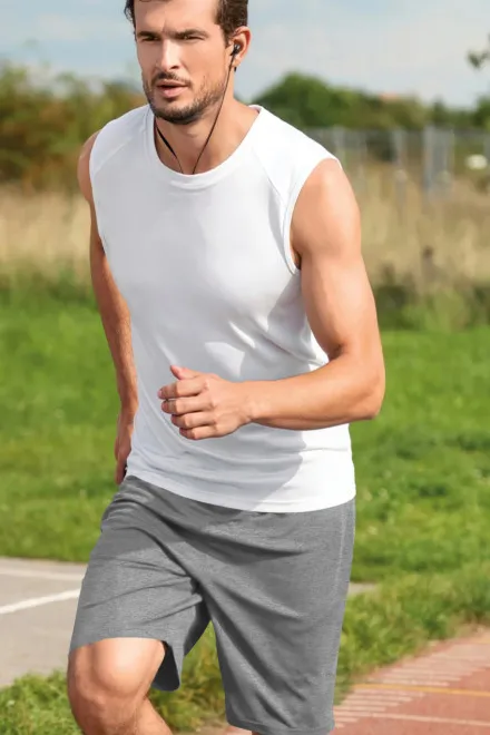 Pánske šortky, tmavosivý melír