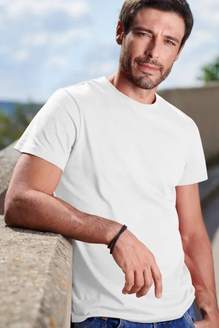 Pánske tričko jednoduché, biela