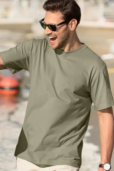 Pánske tričko klasické, svetlá khaki